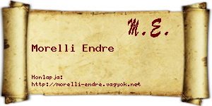 Morelli Endre névjegykártya